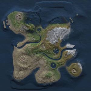 Thumbnail Rust Map: Procedural Map, Size: 2400, Seed: 639759298, 10 Monuments