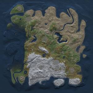 Thumbnail Rust Map: Procedural Map, Size: 4000, Seed: 40399527, 15 Monuments