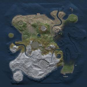 Thumbnail Rust Map: Procedural Map, Size: 3000, Seed: 1054485898, 12 Monuments