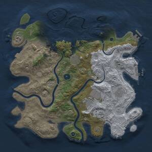 Thumbnail Rust Map: Procedural Map, Size: 3700, Seed: 298221746, 13 Monuments