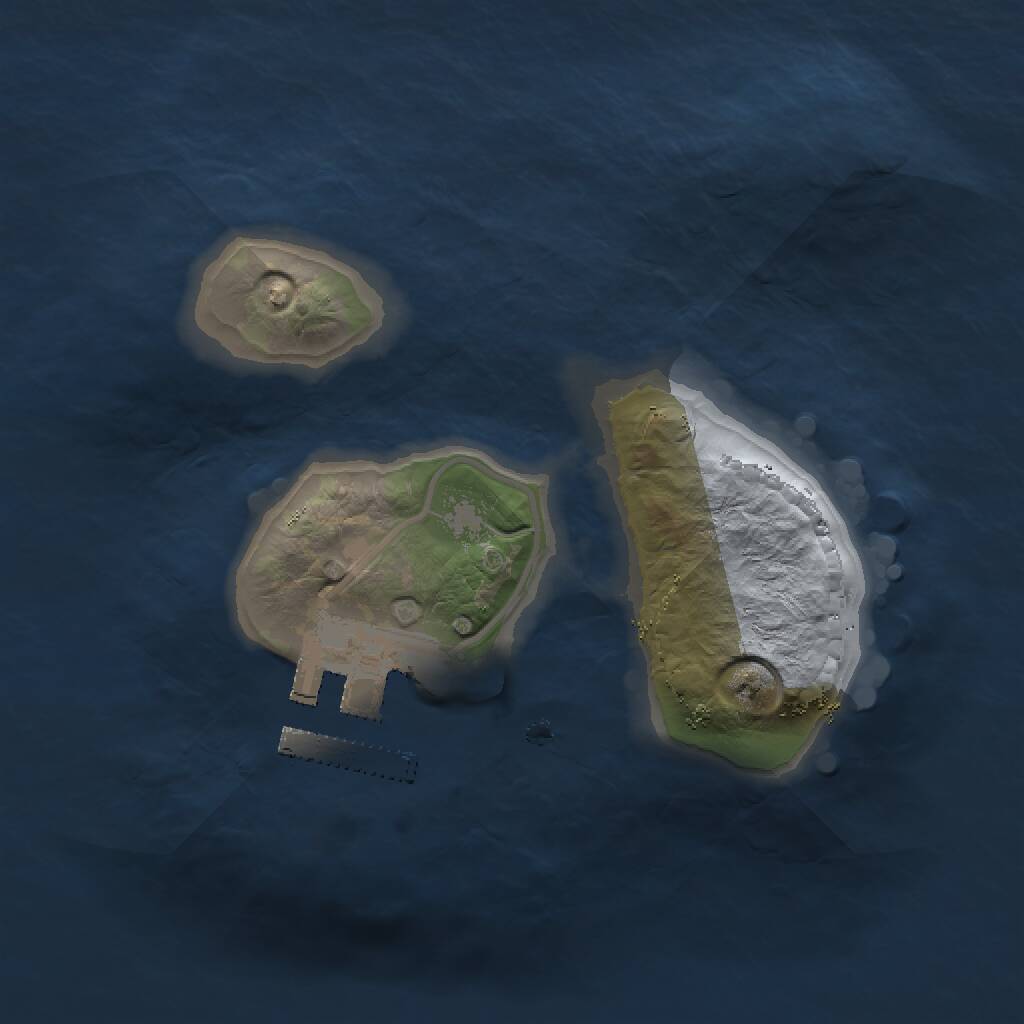 Rust Map: Procedural Map, Size: 1500, Seed: 376543, 2 Monuments