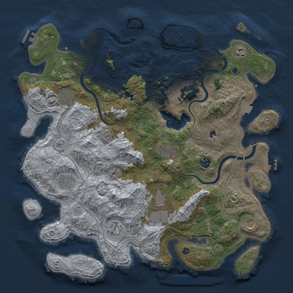 Rust Map: Procedural Map, Size: 4250, Seed: 1621523868, 16 Monuments