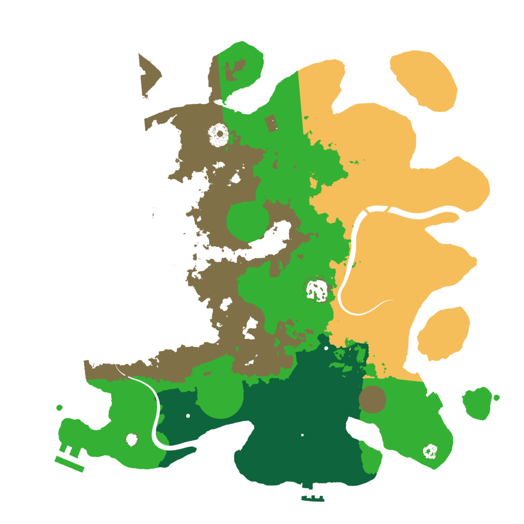 Biome Rust Map: Procedural Map, Size: 3500, Seed: 3263