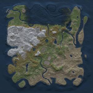 Thumbnail Rust Map: Procedural Map, Size: 4500, Seed: 56400034, 17 Monuments