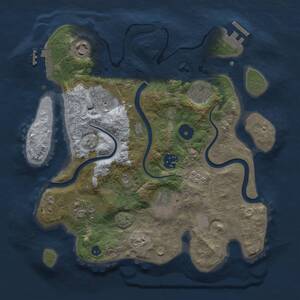 Thumbnail Rust Map: Procedural Map, Size: 3000, Seed: 506404764, 12 Monuments
