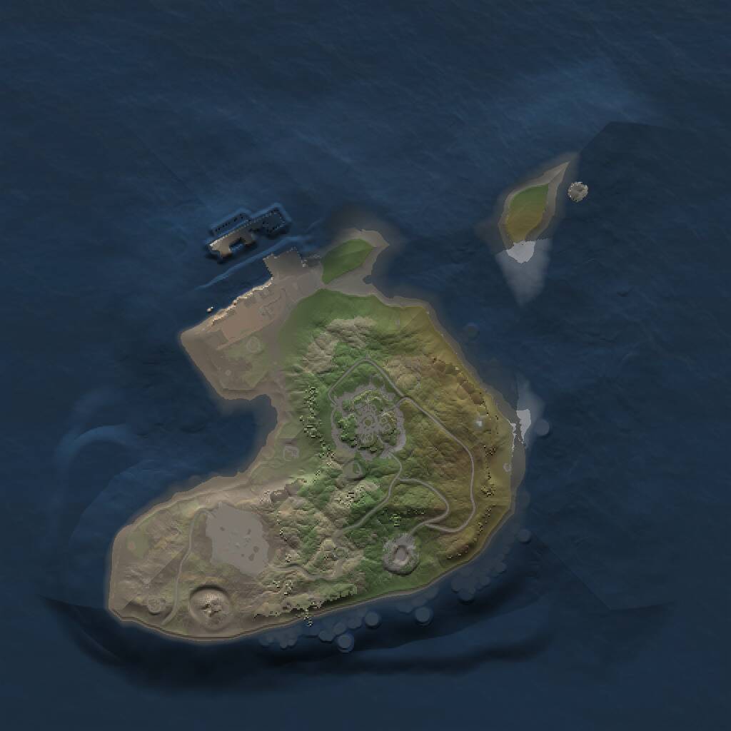 Rust Map: Procedural Map, Size: 1500, Seed: 1469597954, 3 Monuments