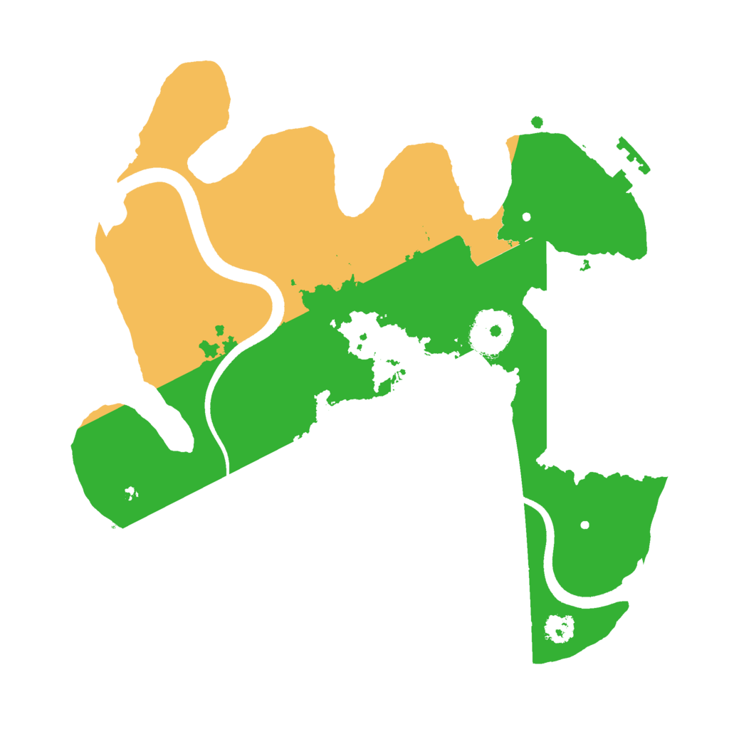 Biome Rust Map: Procedural Map, Size: 2500, Seed: 1241241525