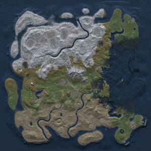 Thumbnail Rust Map: Procedural Map, Size: 5000, Seed: 7762077, 17 Monuments