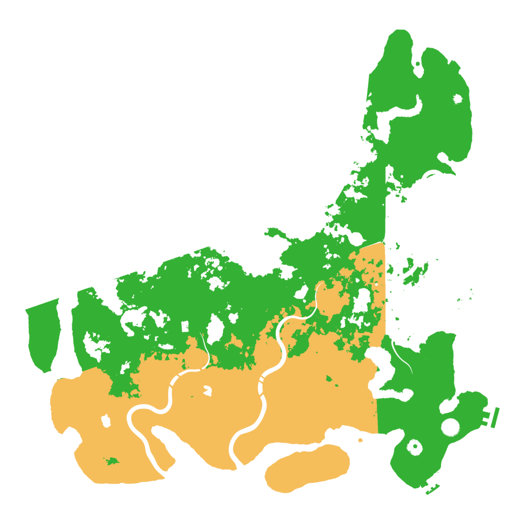 Biome Rust Map: Procedural Map, Size: 5000, Seed: 7762077