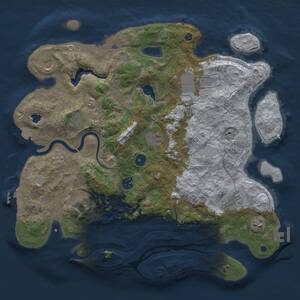 Thumbnail Rust Map: Procedural Map, Size: 4000, Seed: 7278, 15 Monuments