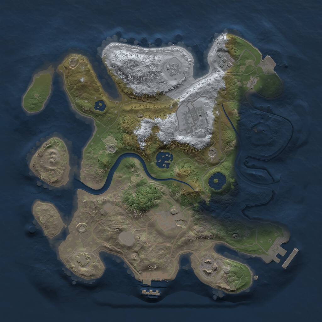 Rust Map: Procedural Map, Size: 2800, Seed: 55119, 11 Monuments
