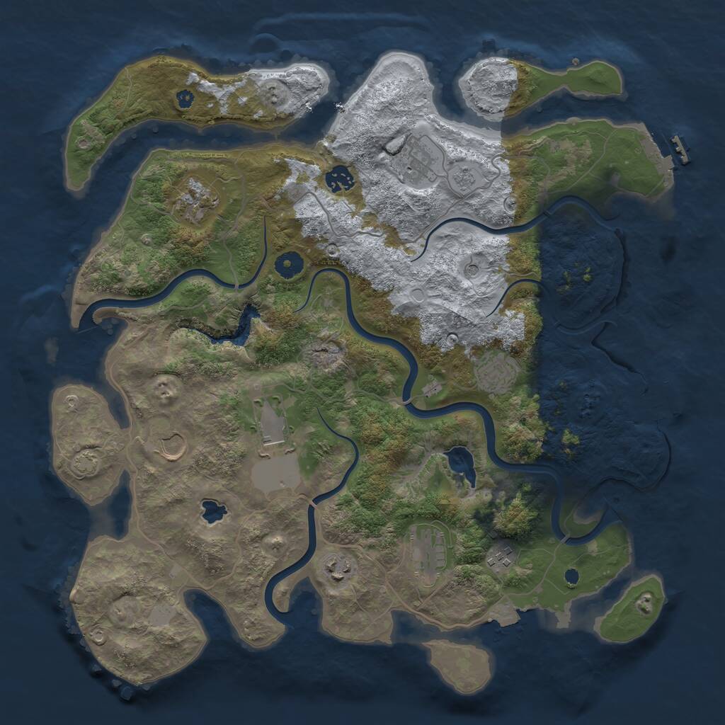 Rust Map: Procedural Map, Size: 4000, Seed: 86162, 15 Monuments