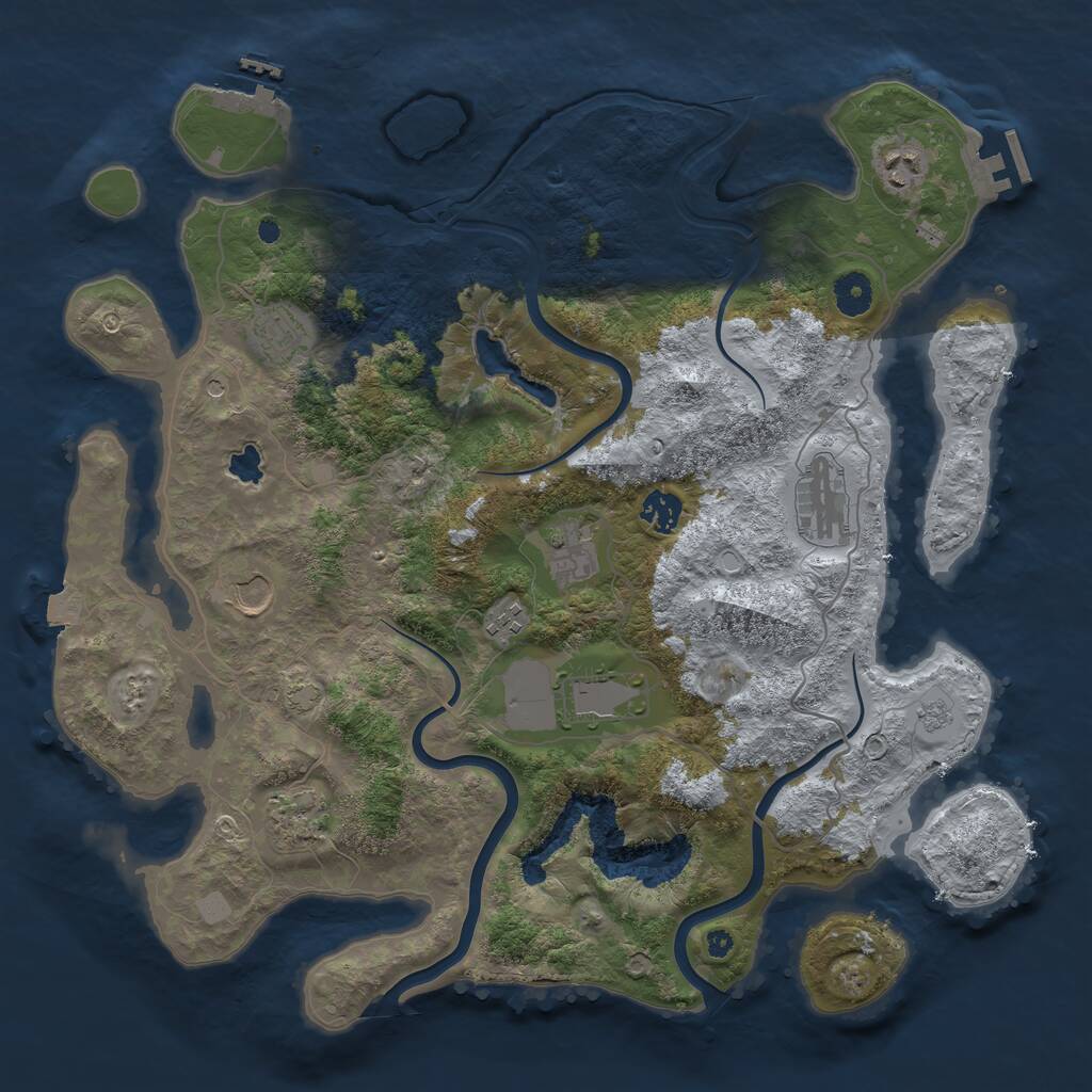 Rust Map: Procedural Map, Size: 4000, Seed: 1546284144, 15 Monuments