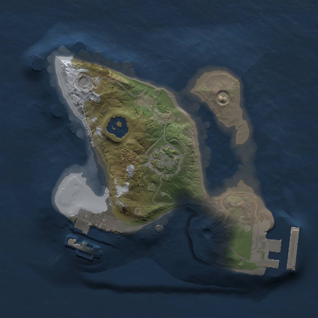 Rust Map: Procedural Map, Size: 1500, Seed: 99800856, 4 Monuments