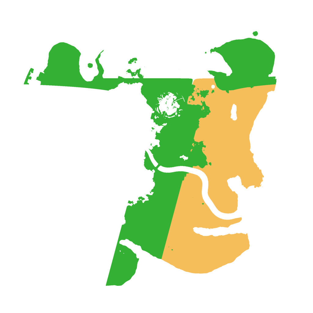 Biome Rust Map: Procedural Map, Size: 2500, Seed: 8834