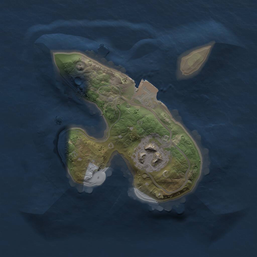 Rust Map: Procedural Map, Size: 1500, Seed: 1302352118, 2 Monuments