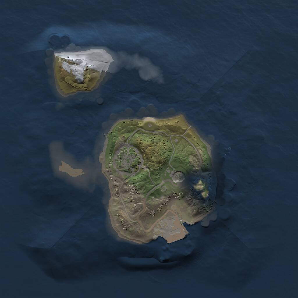 Rust Map: Procedural Map, Size: 1500, Seed: 946041414, 3 Monuments