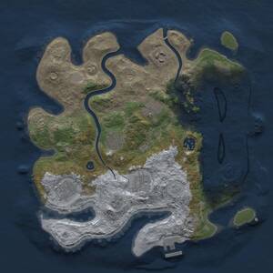 Thumbnail Rust Map: Procedural Map, Size: 3248, Seed: 1506199104, 13 Monuments