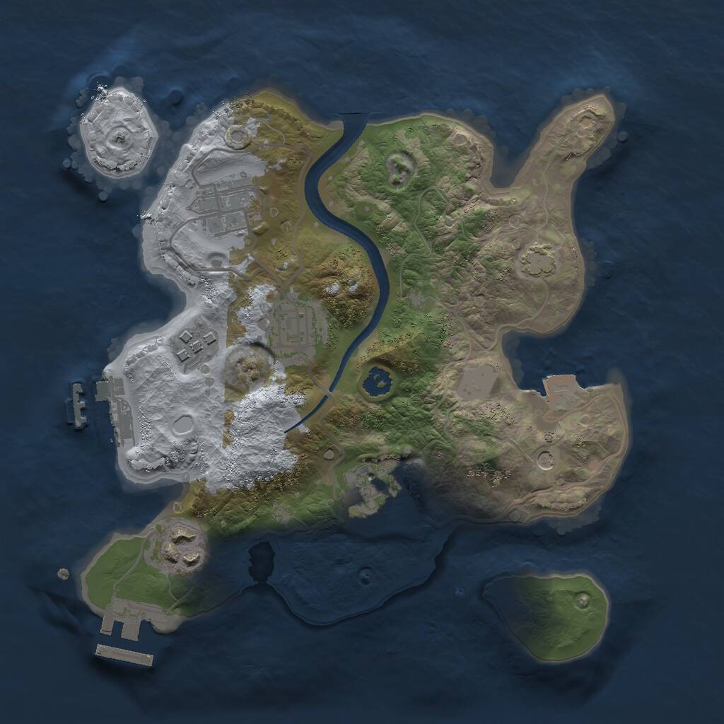 Rust Map: Procedural Map, Size: 2550, Seed: 113408, 10 Monuments
