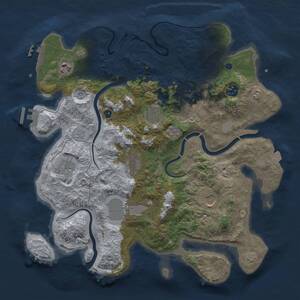 Thumbnail Rust Map: Procedural Map, Size: 3700, Seed: 11757594, 15 Monuments