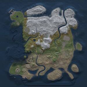 Thumbnail Rust Map: Procedural Map, Size: 3500, Seed: 1871033976, 13 Monuments