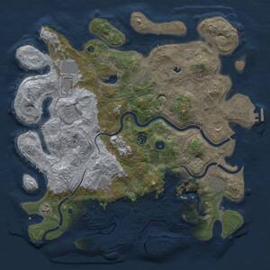 Thumbnail Rust Map: Procedural Map, Size: 4250, Seed: 1715978093, 15 Monuments