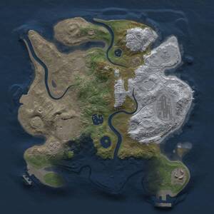 Thumbnail Rust Map: Procedural Map, Size: 2800, Seed: 799243420, 11 Monuments