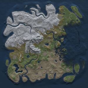 Thumbnail Rust Map: Procedural Map, Size: 5000, Seed: 246239358, 17 Monuments