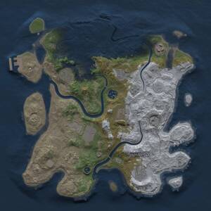Thumbnail Rust Map: Procedural Map, Size: 3500, Seed: 1706886336, 15 Monuments