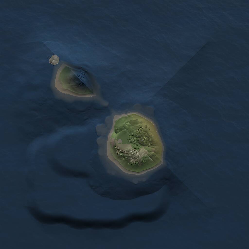 Rust Map: Procedural Map, Size: 1000, Seed: 1341470348, 1 Monuments