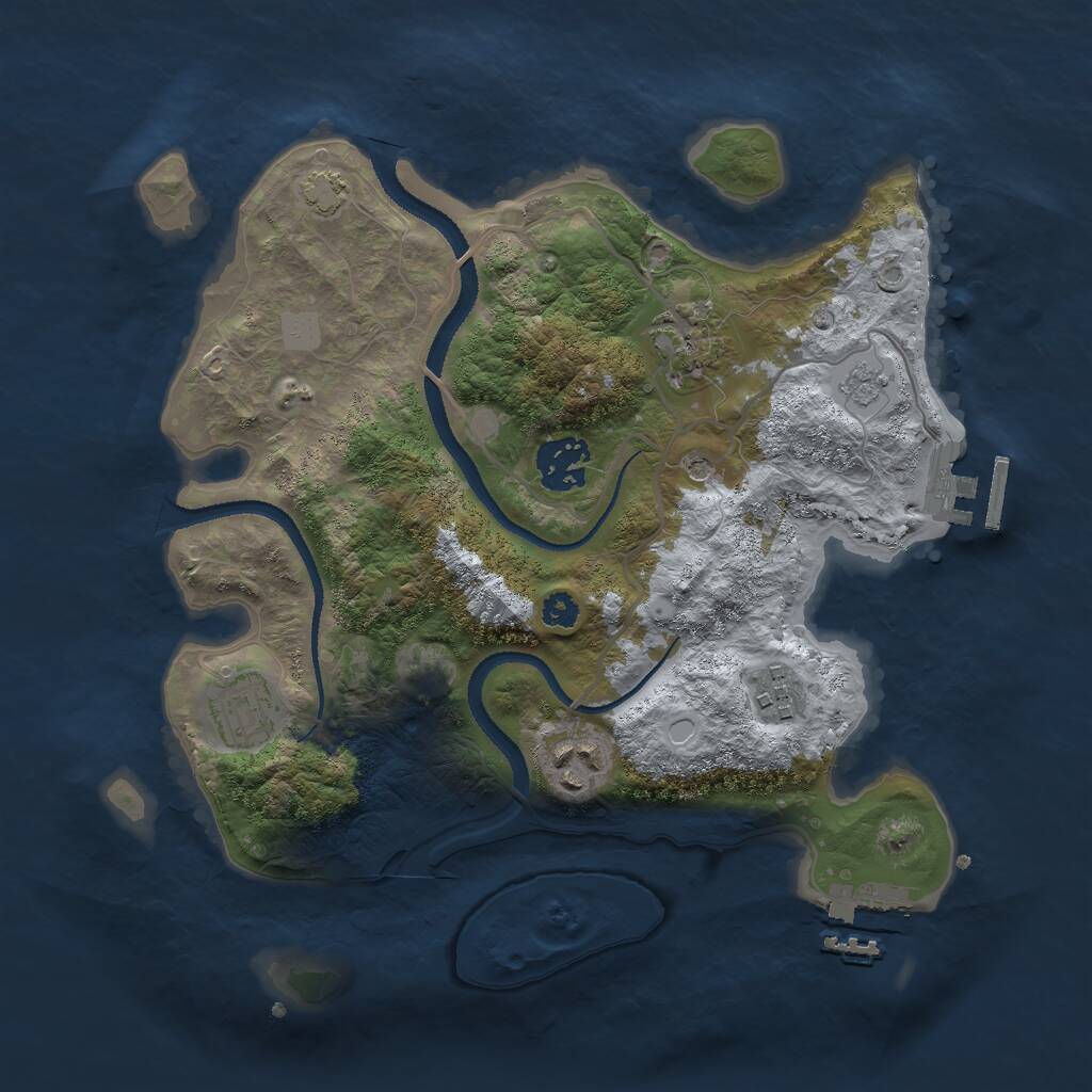 Rust Map: Procedural Map, Size: 3000, Seed: 155484448, 11 Monuments