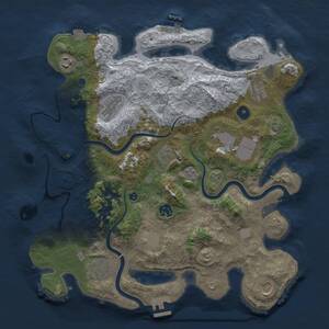 Thumbnail Rust Map: Procedural Map, Size: 3800, Seed: 466101283, 16 Monuments