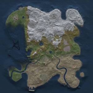 Thumbnail Rust Map: Procedural Map, Size: 3500, Seed: 134161, 16 Monuments