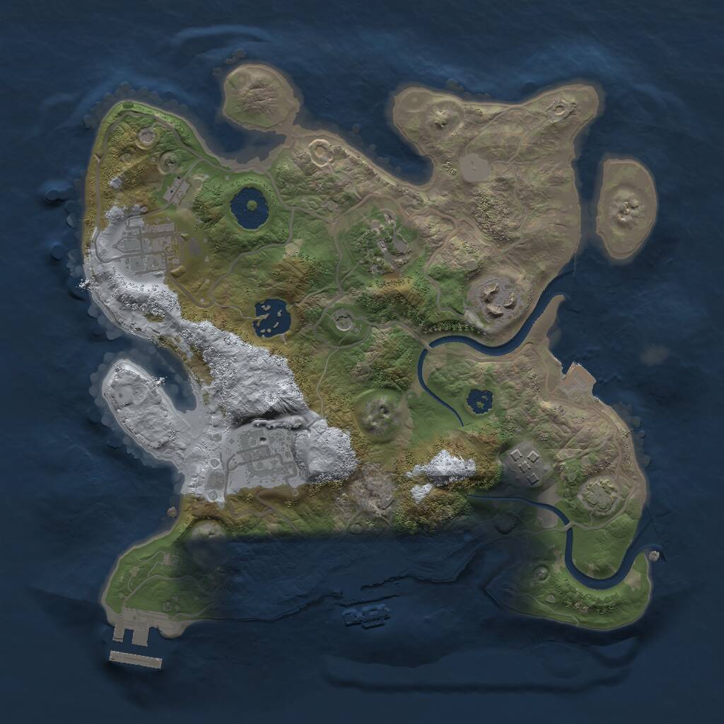 Rust Map: Procedural Map, Size: 2800, Seed: 1282265222, 11 Monuments