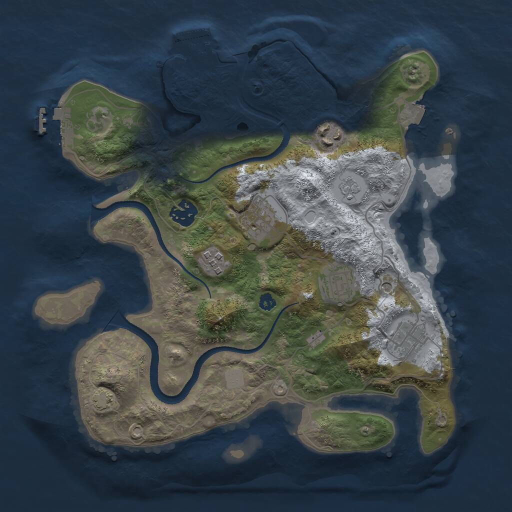 Rust Map: Procedural Map, Size: 2999, Seed: 1337, 12 Monuments