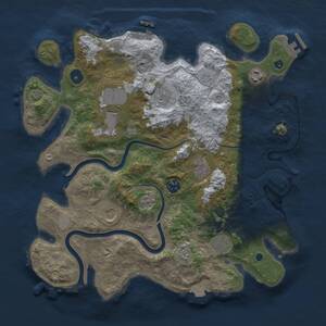 Thumbnail Rust Map: Procedural Map, Size: 3600, Seed: 384246, 14 Monuments