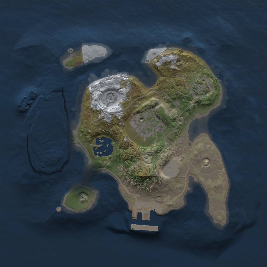 Rust Map: Procedural Map, Size: 2000, Seed: 2023415957, 7 Monuments