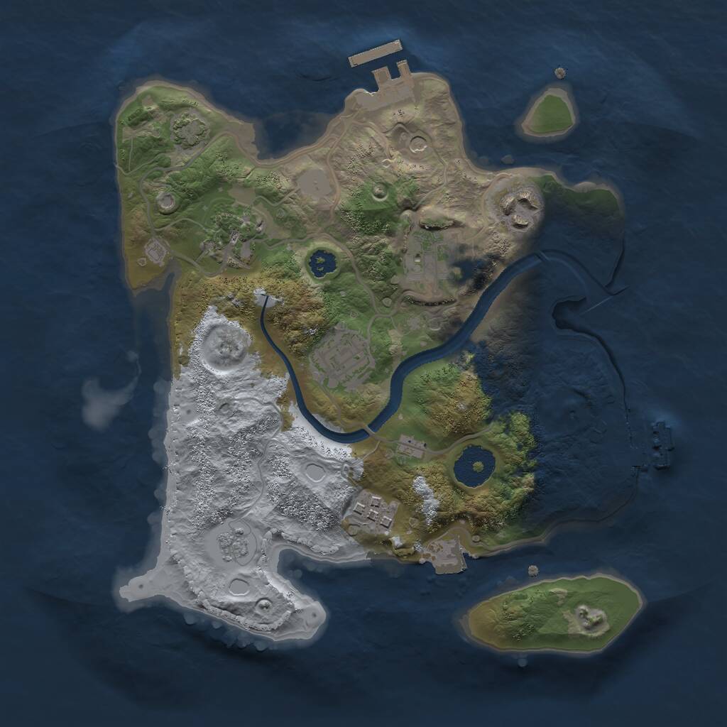 Rust Map: Procedural Map, Size: 2700, Seed: 658745, 11 Monuments