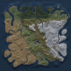 Thumbnail Rust Map: Procedural Map, Size: 4250, Seed: 24490978, 19 Monuments