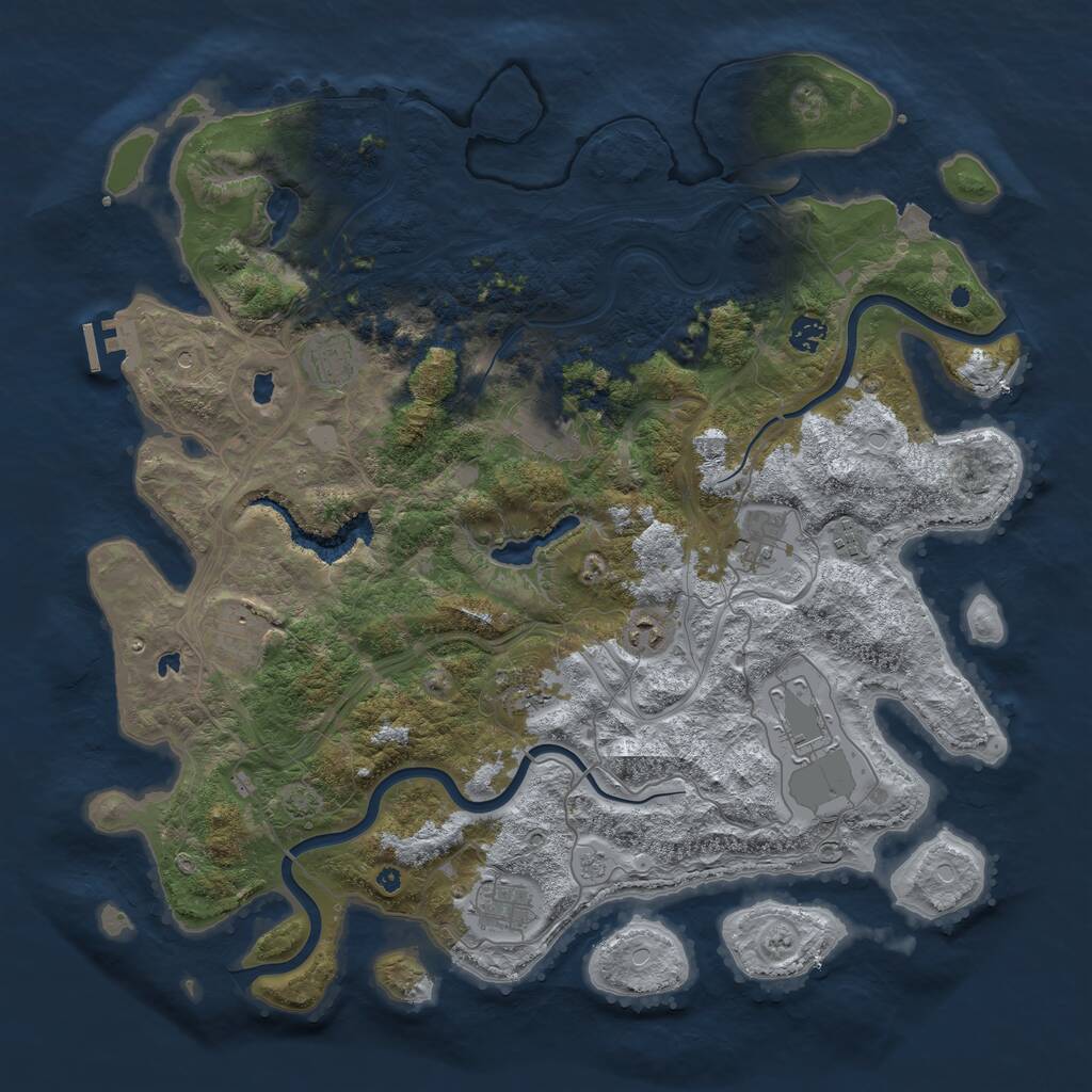 Rust Map: Procedural Map, Size: 4500, Seed: 1761047444, 15 Monuments