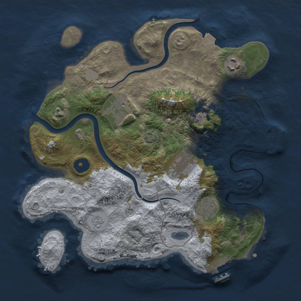 Rust Map: Procedural Map, Size: 3000, Seed: 6027, 11 Monuments