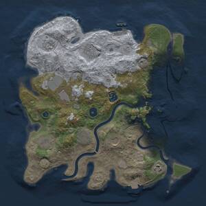 Thumbnail Rust Map: Procedural Map, Size: 3500, Seed: 1745267345, 15 Monuments