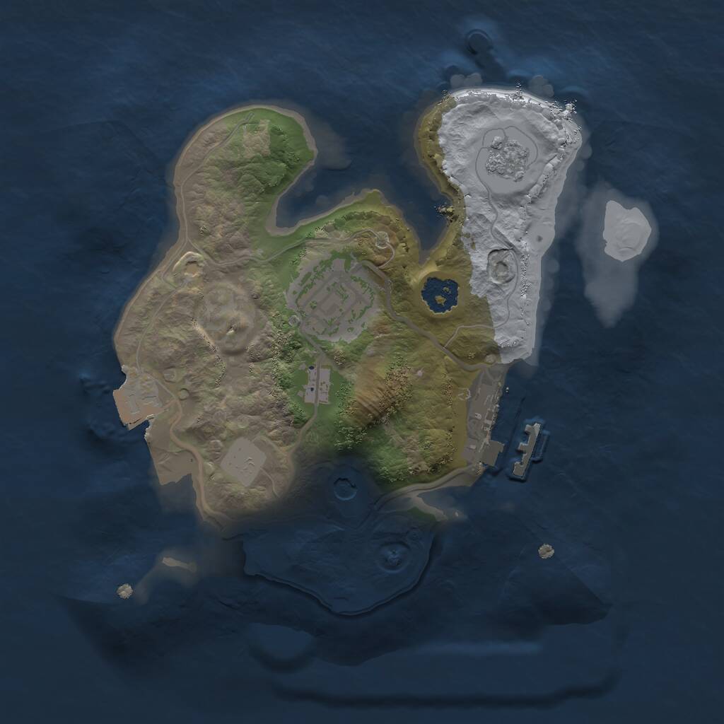 Rust Map: Procedural Map, Size: 2000, Seed: 11793, 5 Monuments