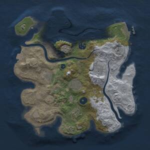 Thumbnail Rust Map: Procedural Map, Size: 3000, Seed: 980875100, 12 Monuments