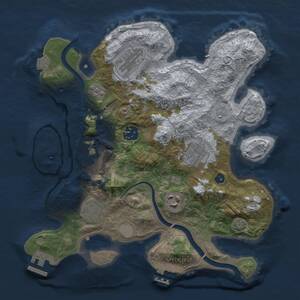 Thumbnail Rust Map: Procedural Map, Size: 3000, Seed: 445822417, 12 Monuments