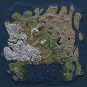Thumbnail Rust Map: Procedural Map, Size: 4500, Seed: 837887931, 16 Monuments