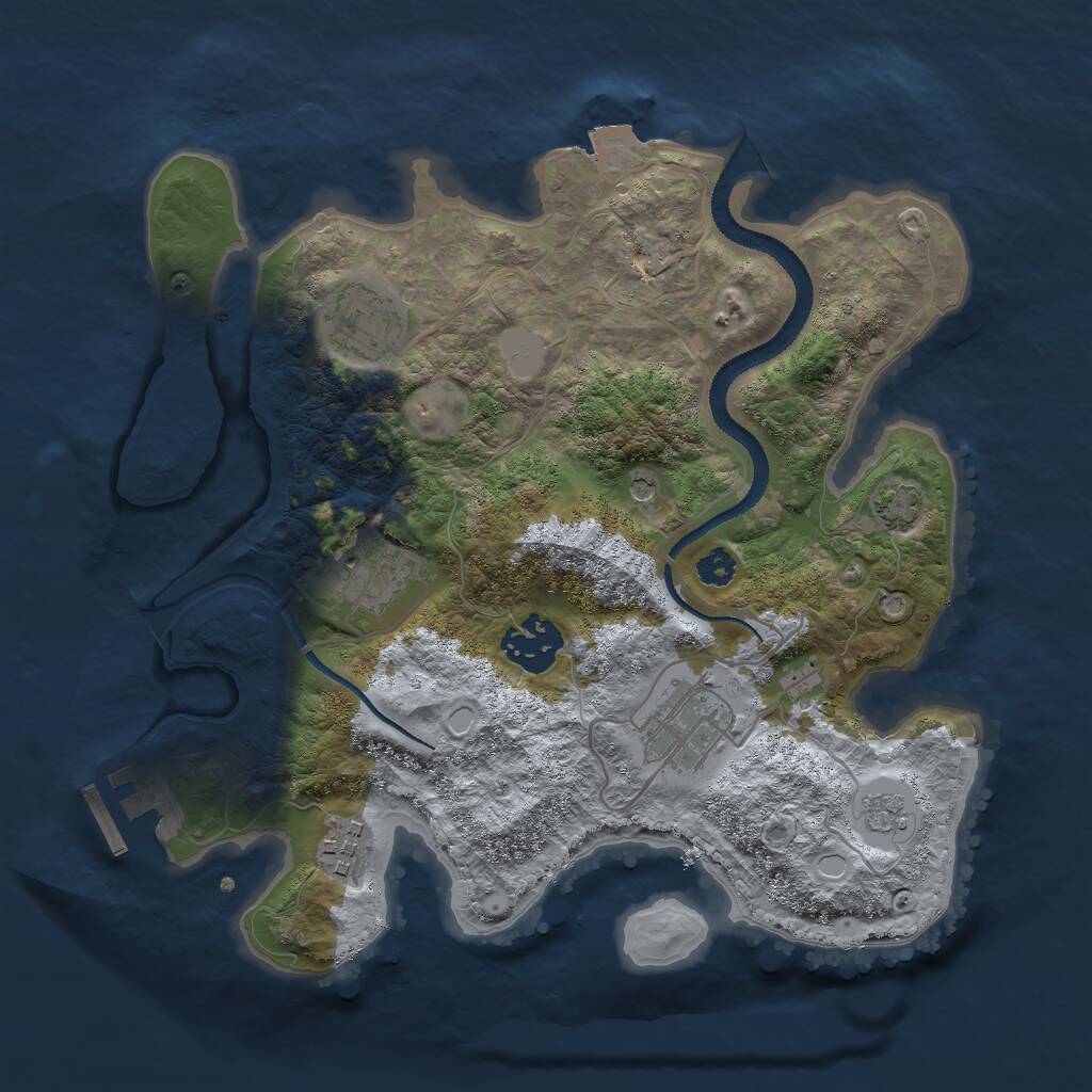 Rust Map: Procedural Map, Size: 2900, Seed: 4451, 10 Monuments