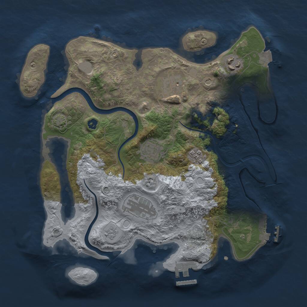 Rust Map: Procedural Map, Size: 3000, Seed: 15356, 11 Monuments