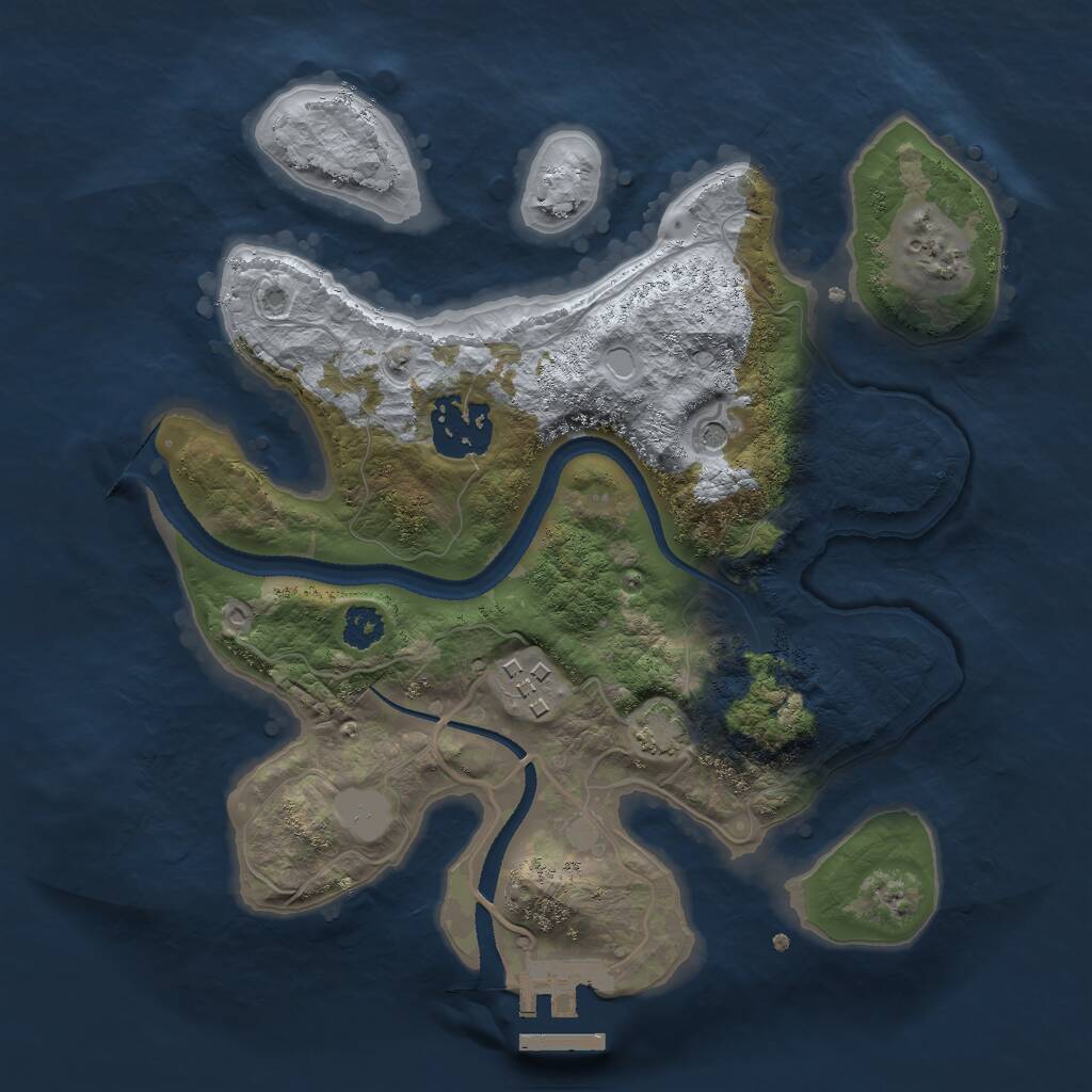 Rust Map: Procedural Map, Size: 2567, Seed: 1589693104, 6 Monuments