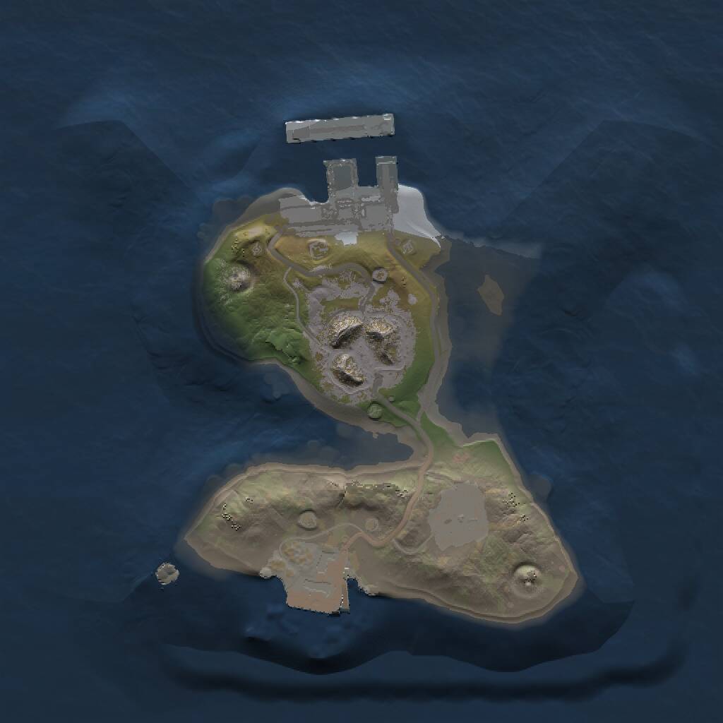 Rust Map: Procedural Map, Size: 1350, Seed: 125715313, 3 Monuments